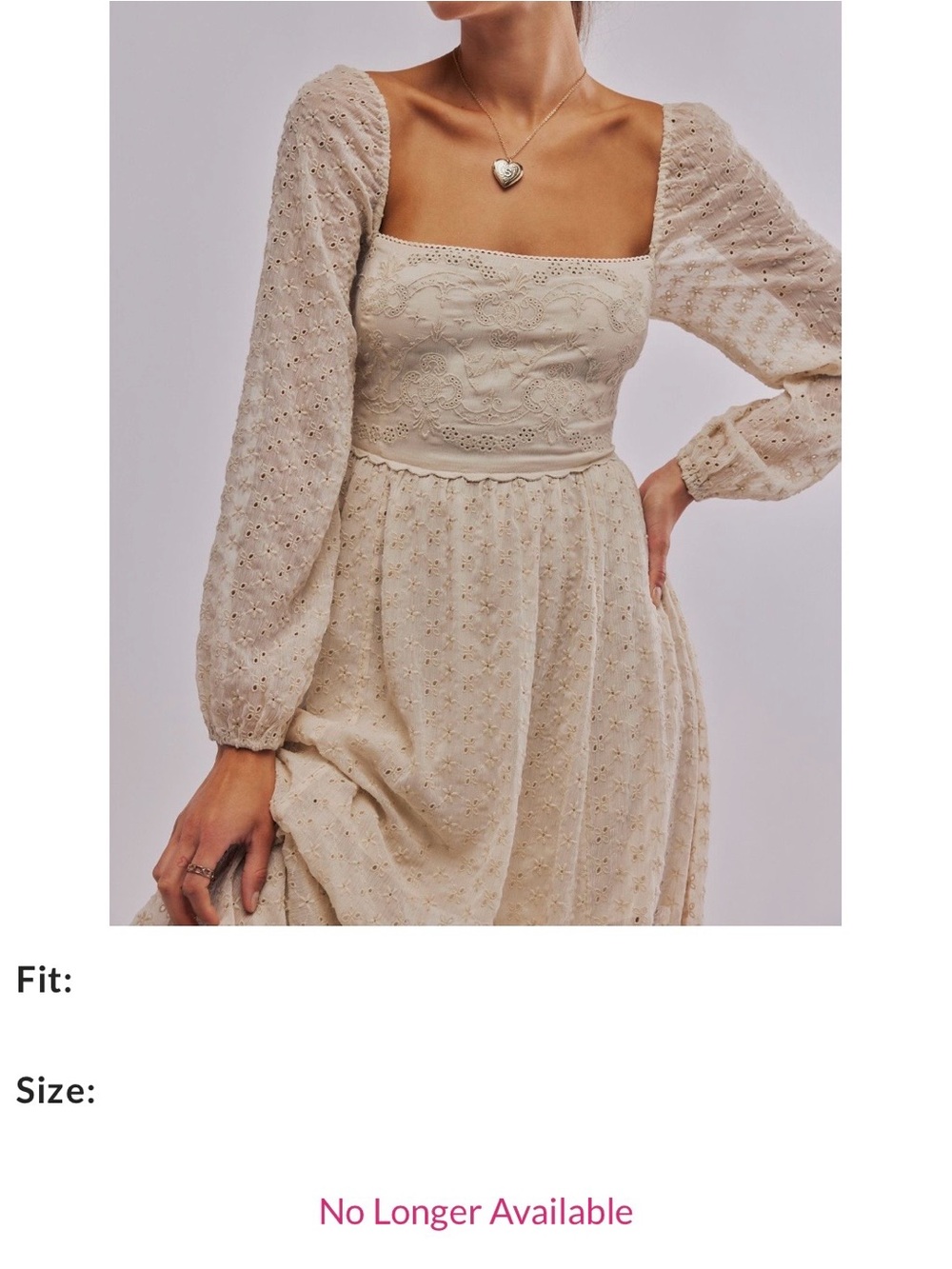NWT free people Malina Maxi Dress in Tea / Ivory size XS - Picture 5 of 6